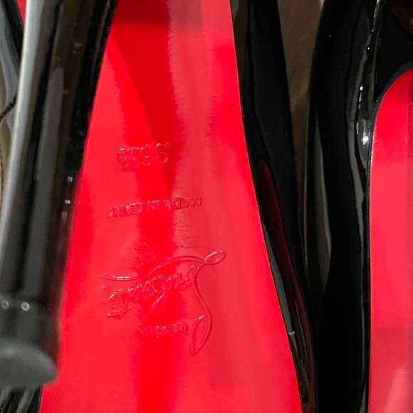 Christian Louboutin Paris Lady Peep 150mm platform heels - BLACK. - Picture 4 of 6